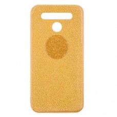 Capa para LG K41s - Glitter New com PopSocket Dourada